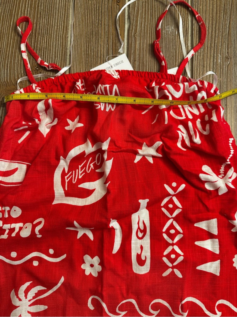 Paper Heart Anthropologie Fuego Graphic Linen Maxi Dress Red - Picture 11 of 12